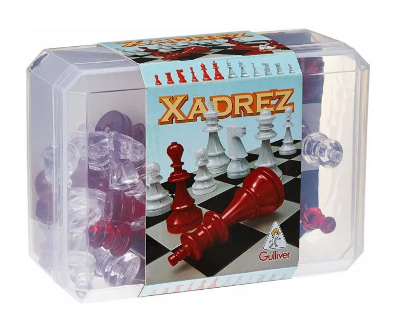 Brazilian Original Gulliver Xadrez Chess Acrylic Board Set Logic Game Kids Toys