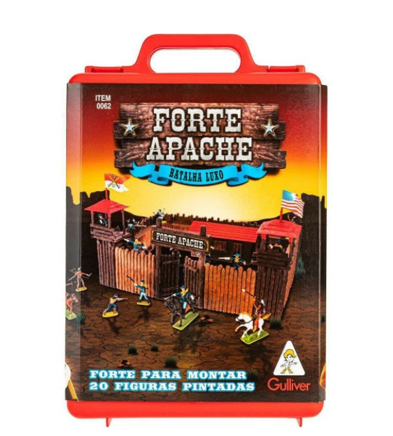 Original Gulliver Lux Apache Fort Battle Vintage Indian Miniature Collectible