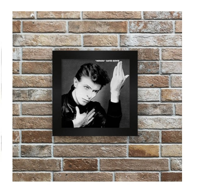 David Bowie Heroes Tile w/ Frame Decorative Collectible Framework Painting Art
