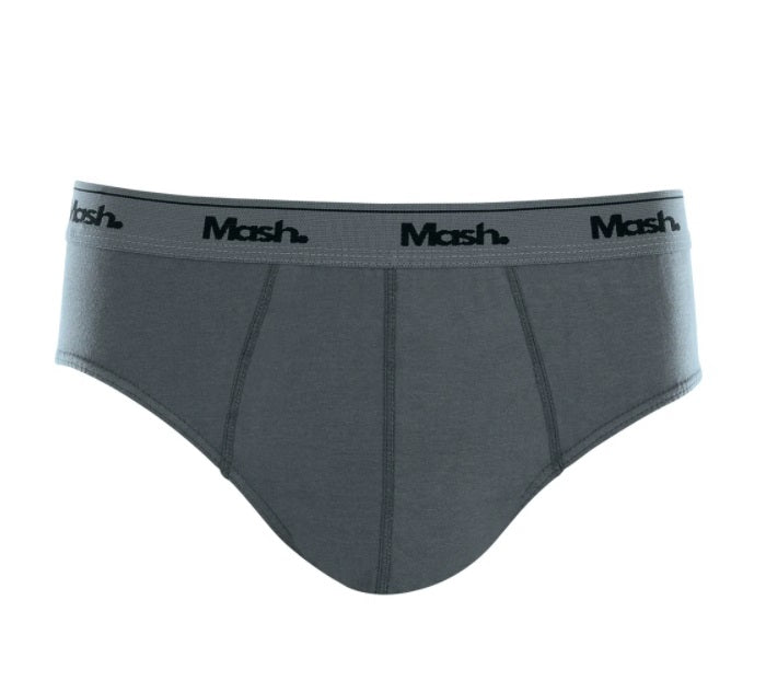 Lot of 3 Mash Slip Cotton Dark Gray Confortable Underwear Brazilian Original