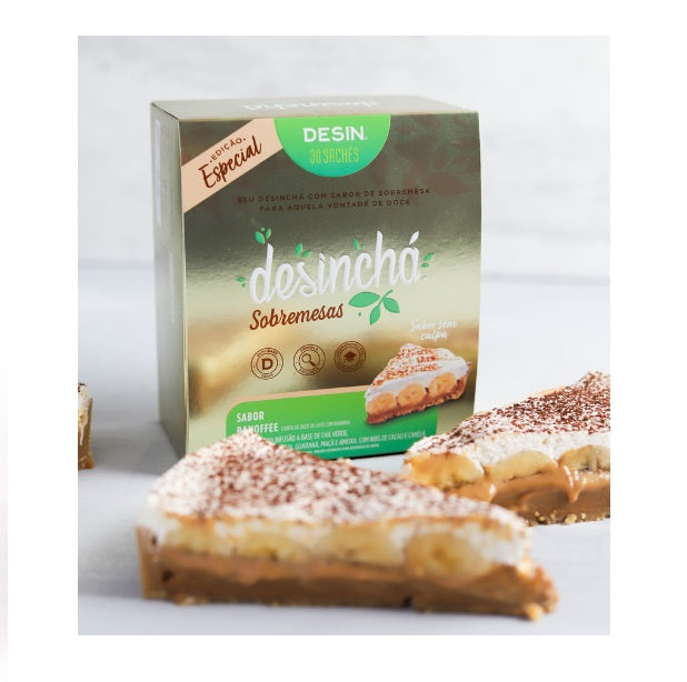 Banoffe Flavor Organic Natural Fit Candy Tea 30 Sachets - Desinchá