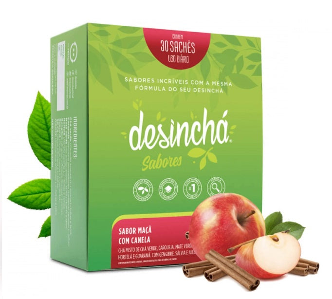 Desinchá Apple Cinnamon Organic Natural Healthy Tea 30 Sachets - Desin