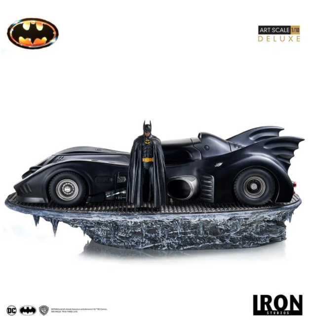 Batman & Batmobile Deluxe Batman 89 Art Scale 1/10 Original Iron Studios
