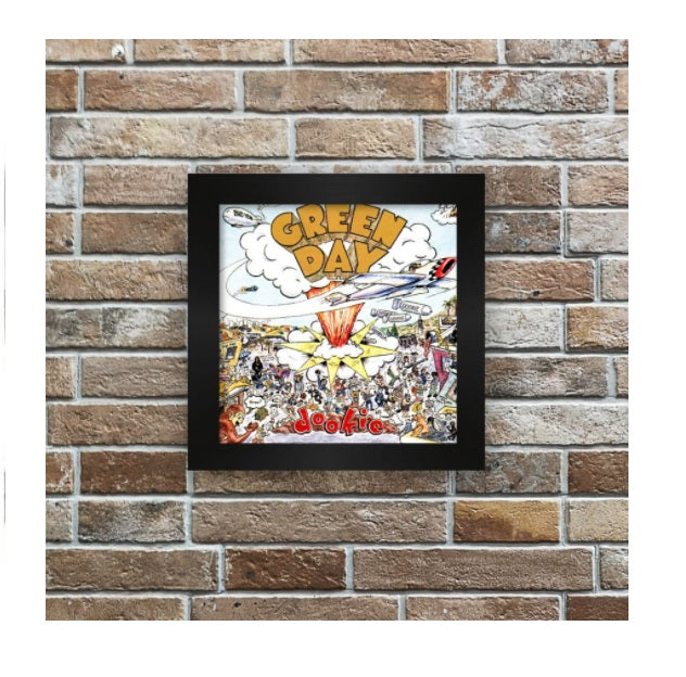 Green Day Dookie Tile w/ Frame Decorative Colletible Framework Painting