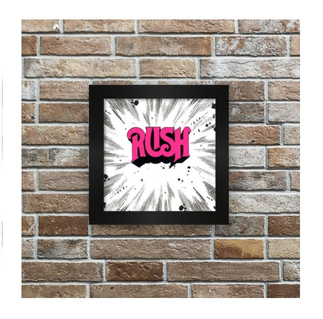Rush 1974 Tile w/ Frame MDF Decorative Collectible Framework Painting Art