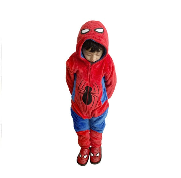 Kigurumi Nuigurumi Marvel Spiderman Onesie Sleepwear Costume Kids 7/8y