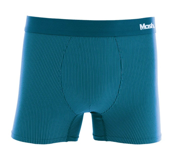 Lot of 3 Microfiber Pinstripe Boxer Blue Confortable Men Underwear Brazilian