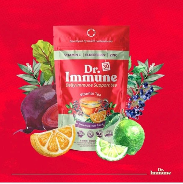 Dr. Immune Vitamin Daily Support Healthy Tea Fruity Flavor 30 Sachets - Desin