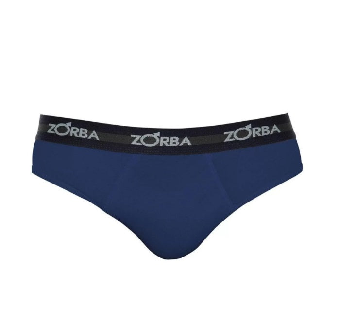 Lot of 3 Zorba Slip Max 764 Dark Blue Cotton Male Underwear Original Brazilian