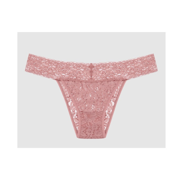 Lot of 3 Hope Happy Rosé Lace Bikini Panty Cotton Underwear Lingerie Brazilian