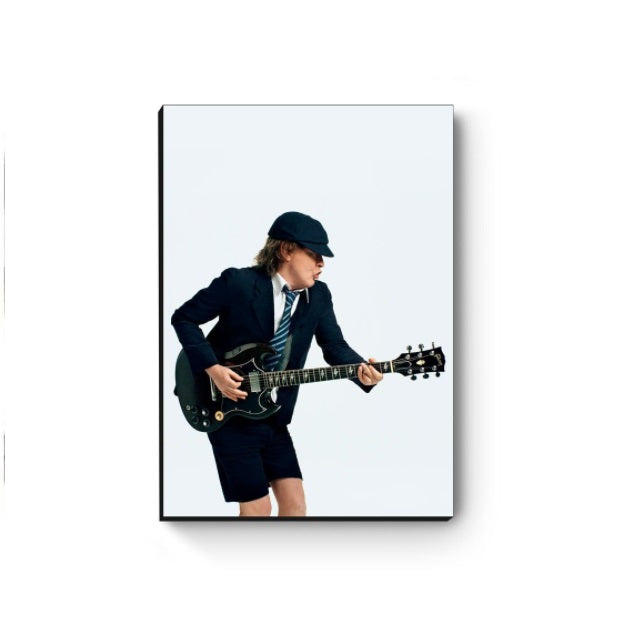Angus Young AC/DC/ Tile w/ Frame Decorative Collectible Framework Mod. 2 A5