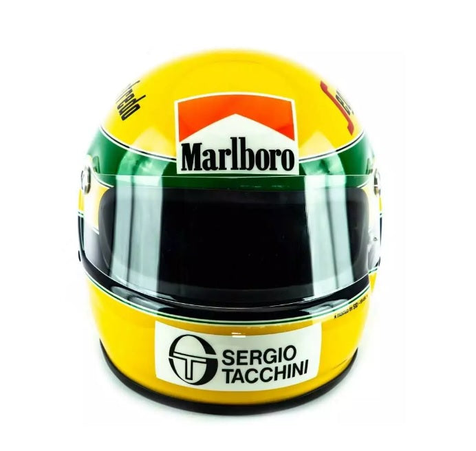 Ayrton Senna Start F1 1984 Sergio Tacchini Marlboro Helmet Replica Col — Supermarket Brazil