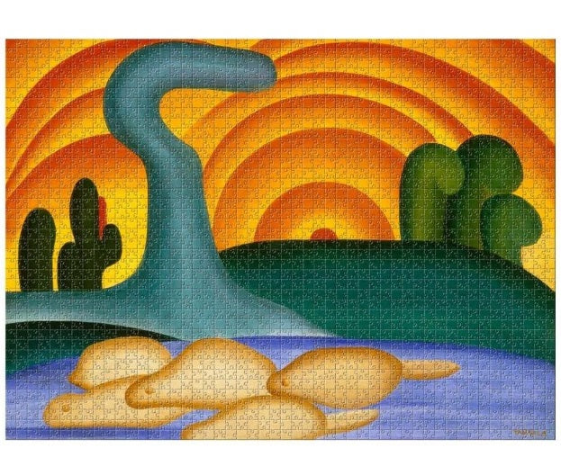 Original Estrela Puzzle Jigsaw Tarsila do Amaral "Sol Poente" Sunset 2000 pieces
