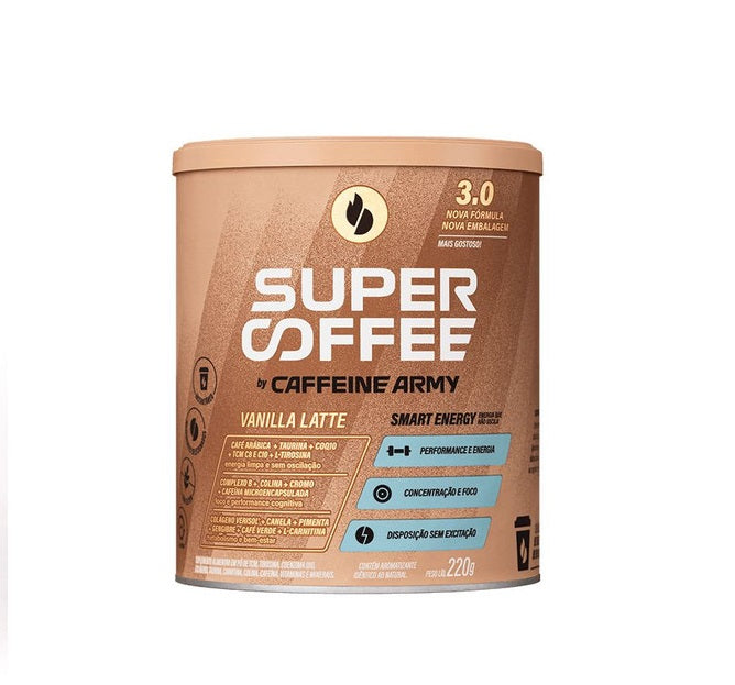 Caffeine Army 3.0 Vanilla Latte Flavor Coffee Energetic Supplement 220g - SuperCoffee