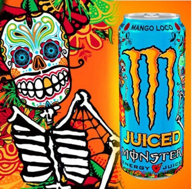 Brazilian Original Juice Energy Drink Mango Loco Citrus Flavour 473ml - Monster