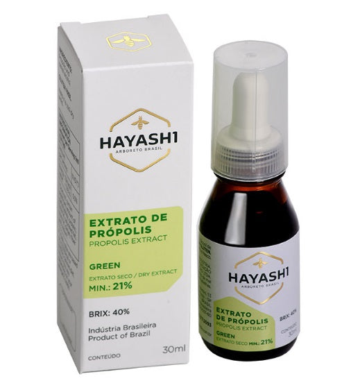 Brazilian Original Natural Immunity Green Propolis Extract 21% 30ml - Hayashi