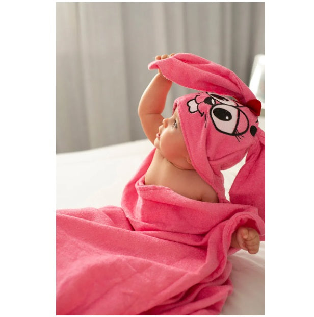 Brazilian Original Dalila Turma da Mônica Baby Cotton Pink Bath Towel Shower