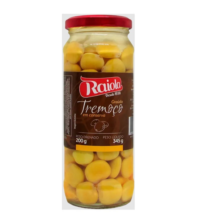 Brazilian Original Raiola Canned Lupini Beans Tremoços Snacks Appetizer 200g