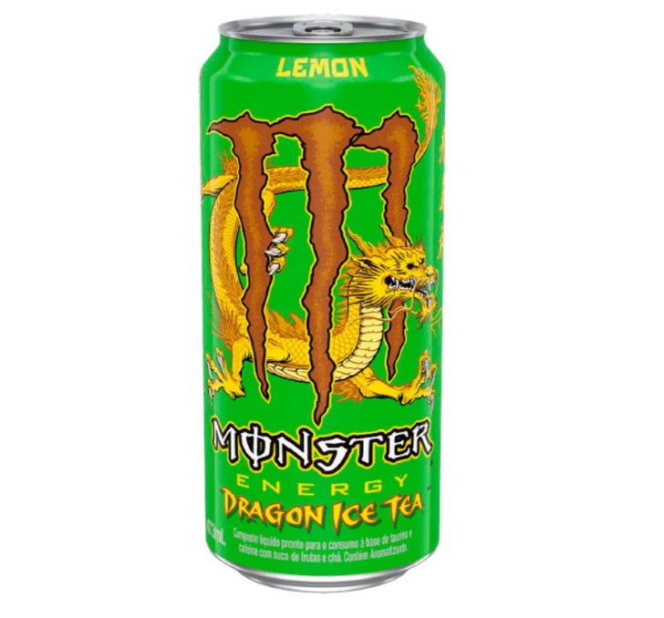 Brazilian Original Dragon Ice Tea Lemon Juice Energy Drink 473ml - Monster