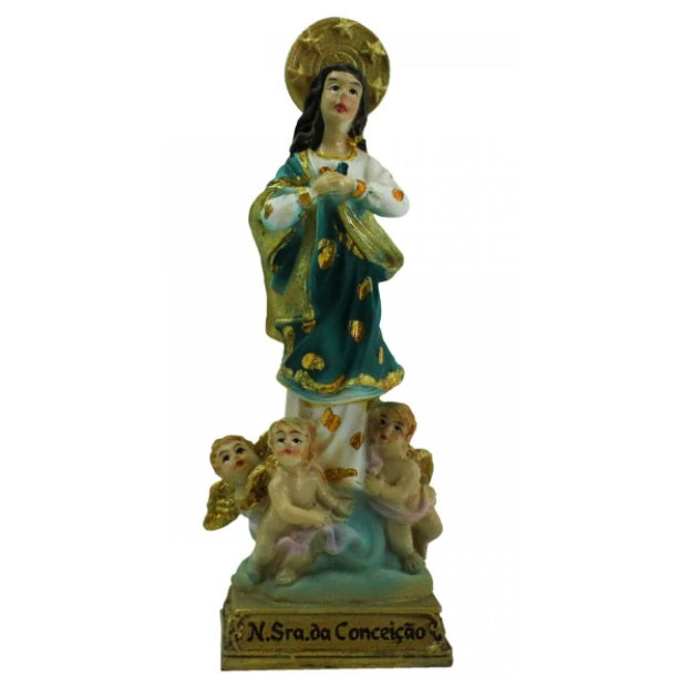 Brazilian Our Lady of the Immaculate Conception Resin Religious Image 42 cm