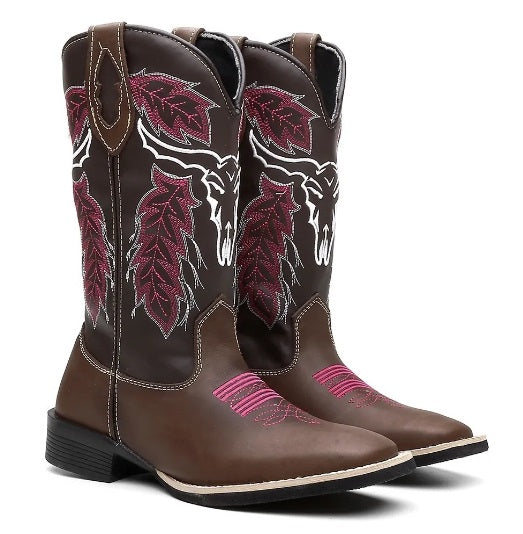 Brazilian Original Country Texan Cowhide Leather Shoes Women Boot John Boots