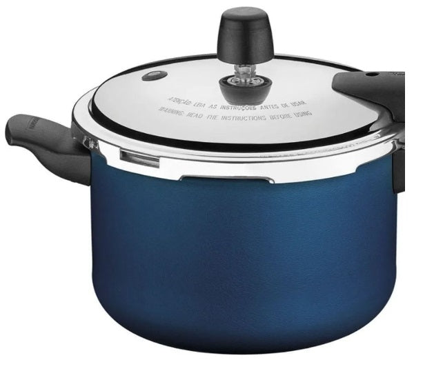 Aluminium Starflon Non-Stick Coating Blue Pressure Cooker Pan 4,5L - Tramontina