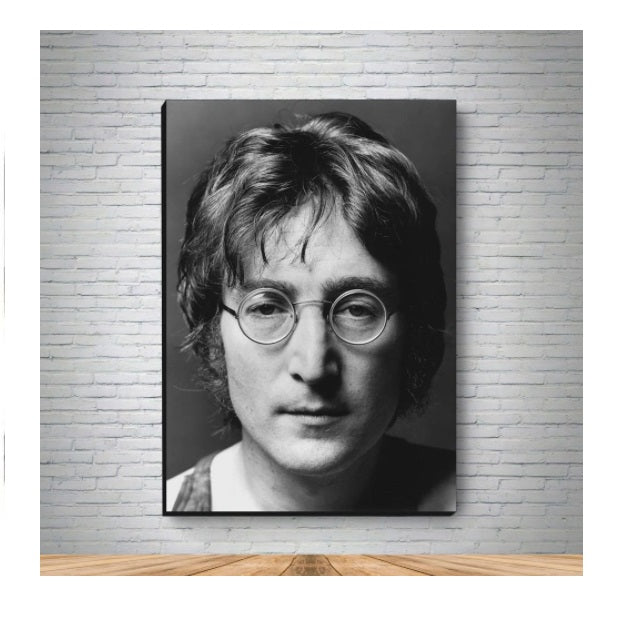 John Lenon MDF Canvas Decorative Collectible Framework Wall Painting Art A4