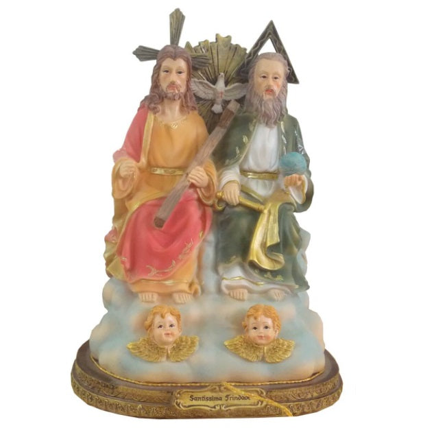 Brazilian Original Holy Trinity Resin Image 42cm Religious Collectible Decoration