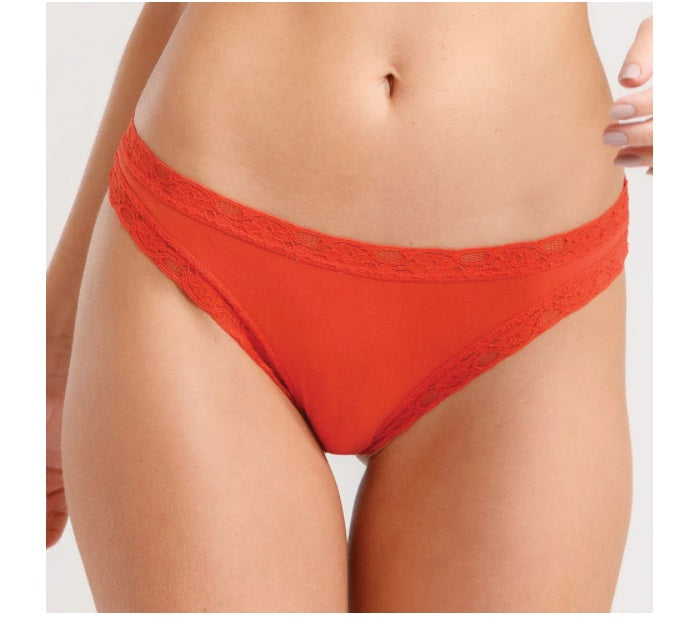 Lot of 3 Mash She Modal Lace Bikini Orange Panty Lingerie Underwear Brazilian