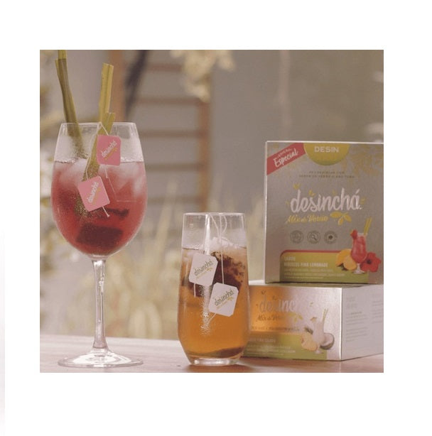 Desinchá Summer Mix Hibiscus Pink Lemonade Flavor Organic Tea 30 Sachets - Desin