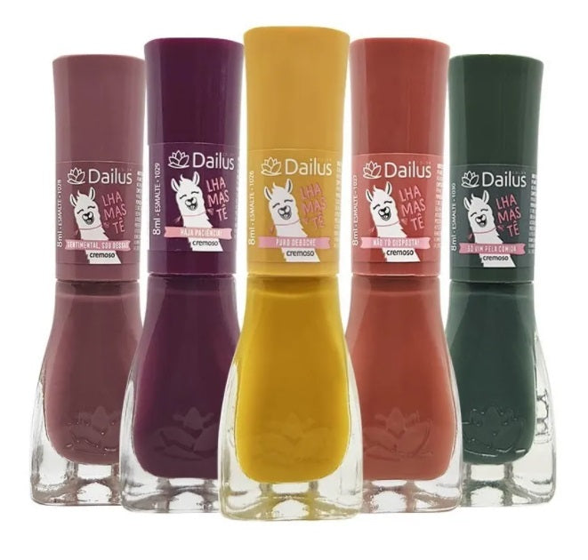 Brazilian Original Lhamaste Nail Polish Set Kit 5 Colors Boho Beauty Set 5x8ml