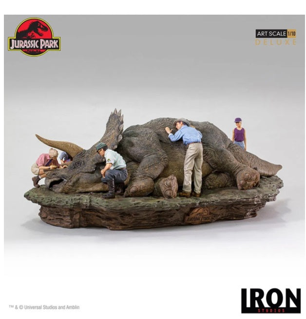 Diorama Triceratops Art Scale 1/10 Jurassic Park Original Collectible Iron Studios