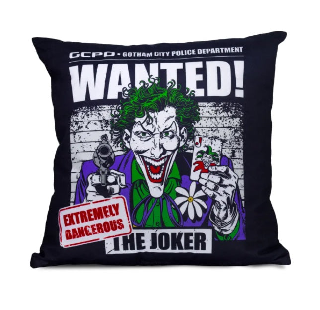 DC Comics Joker Wanted Cushion Home Velvet Pillow Decorative Collectible