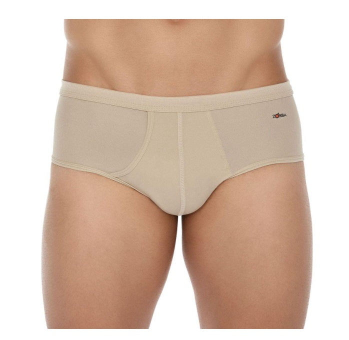 Lot of 3 Zorba Slip Lux 911 Polyamide Tagless Male Beige Underwear Brazilian