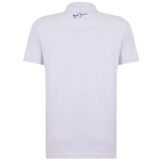 Orignal Ayrton Senna Fan Collection Signature Polo Shirt for Men White
