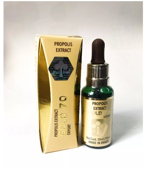 Brazilian Original Natural Immunity Green Propolis Gold 70 30ml - Wax Green