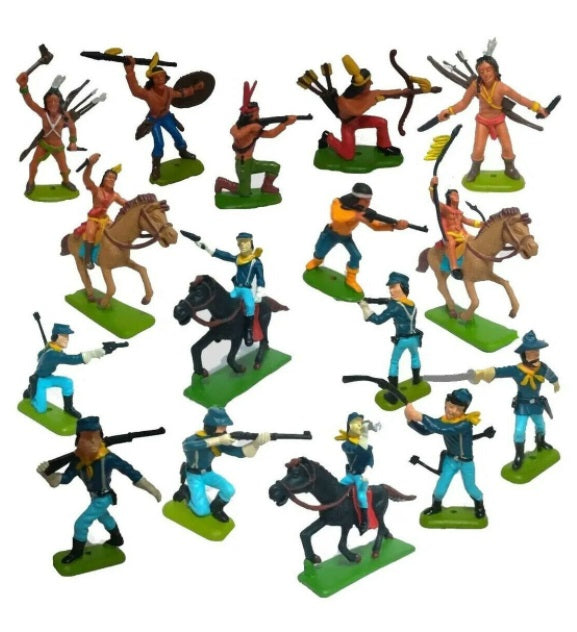 Original Gulliver Lux Apache Fort Battle Vintage Indian Miniature Collectible