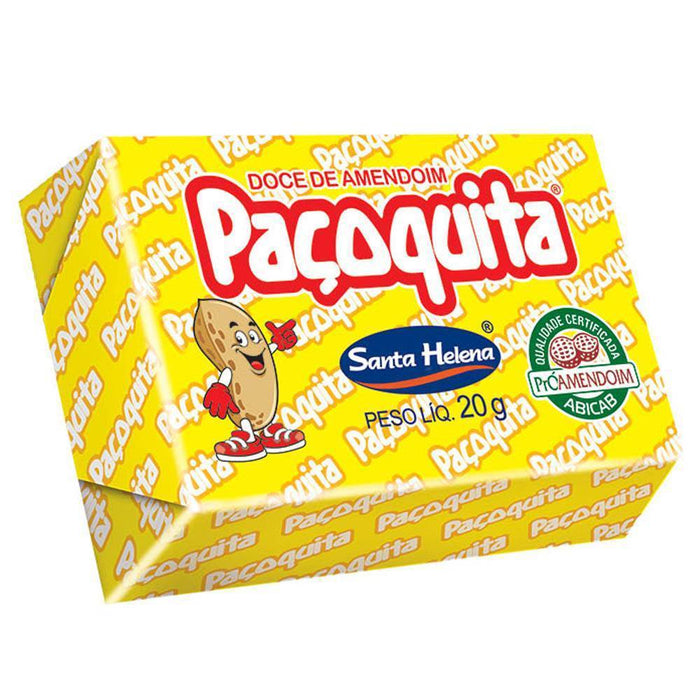 150 units x 20g Paçoquita Sweet Candy ground peanuts pacoca - Santa Helena