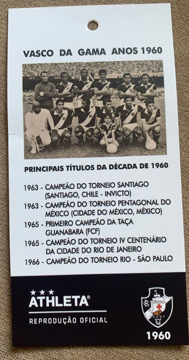 Vasco Soccer Jersey 1960s Black - Original Retro Athleta