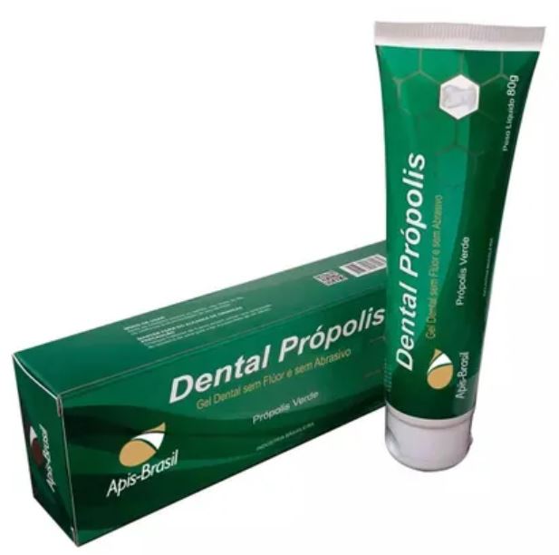 Brazilian Dental Gel Propolis Rosemary no Fluor Thoothpaste 80g - Apis Brasil