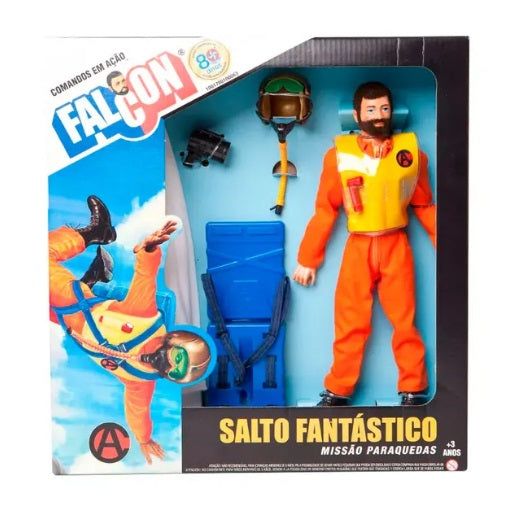 Brazilian Original GI Joe Falcon Fantastic Jump Articulate Doll Toy Estrela