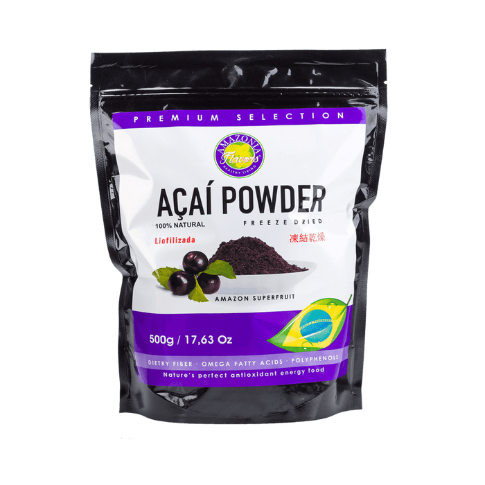 Açaí Natural Organic Acai In Powder 100% Lyophilized 500g - Sabor da Amazonia