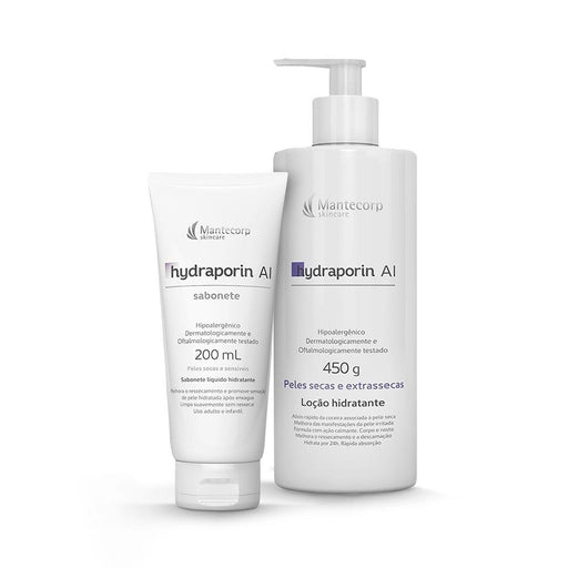 Mantecorp Body moisturizing kit Hydraporin Kit AI Body Moisturizer Intensive 450G Free Hydraporin AI Liquid Soap 200ml - Mantecorp