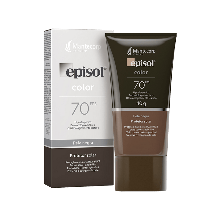 Mantecorp Facial protector Sunscreen Facial Episol Color Black LC FPS70 40g - Mantecorp