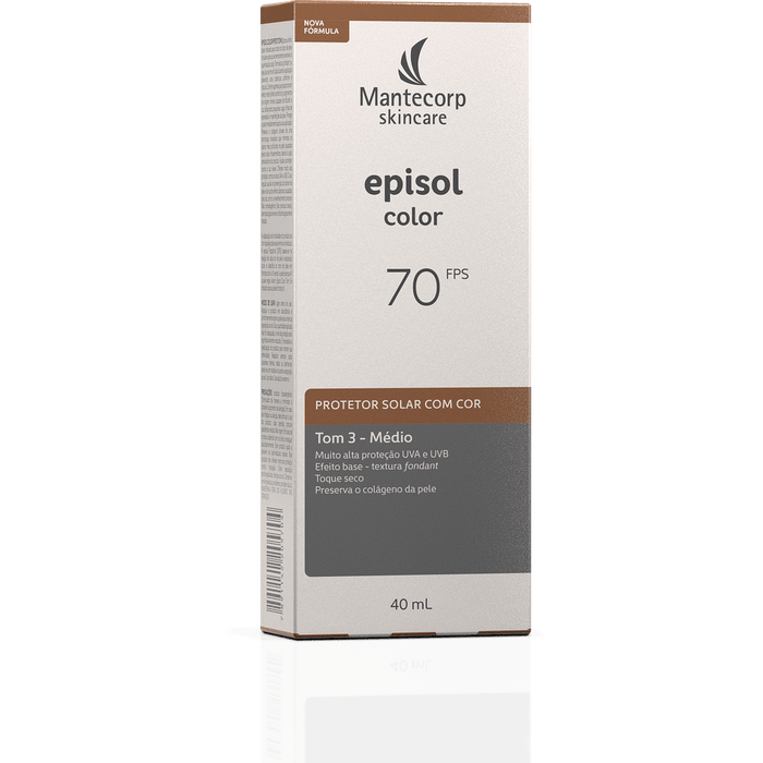Mantecorp Facial sunscreen Sunscreen Facial Episol Color Tone 3 Medio FPS70 40ml - Mantecorp