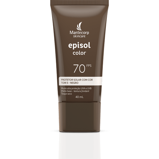 Mantecorp Facial sunscreen Sunscreen Facial Episol Color Tone 5 Black FPS70 40ml - Mantecorp
