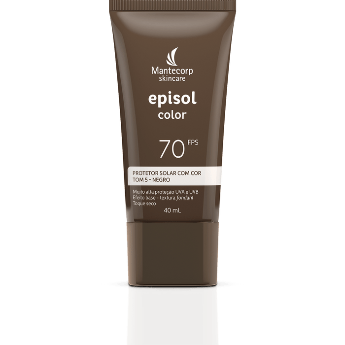 Mantecorp Facial sunscreen Sunscreen Facial Episol Color Tone 5 Black FPS70 40ml - Mantecorp