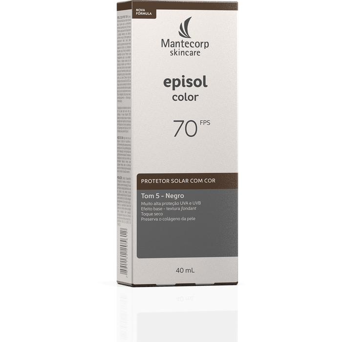 Mantecorp Facial sunscreen Sunscreen Facial Episol Color Tone 5 Black FPS70 40ml - Mantecorp