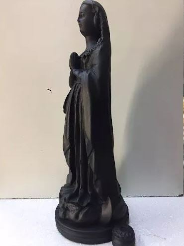 Brazilian National Crowned Our Lady Aparecida Gypsum Image 30cm Replica