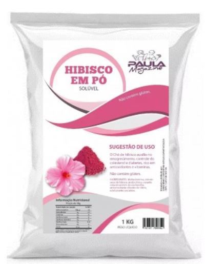 Brazilian Natural Antioxidant Powder Dehydrated Hibisco 1Kg - Paula Magazine